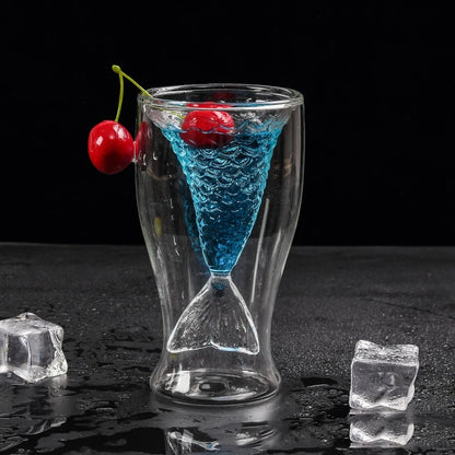 Cocktailglas – Doppelschichtiges Design – 90 ml – Transparentes Glas