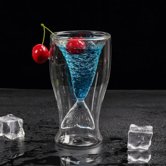 Cocktailglas – Doppelschichtiges Design – 90 ml – Transparentes Glas
