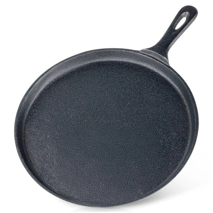 Gusseiserne Pfanne 26 cm – Induktion &amp; Ofen geeignet, Perfekt für Pfannkuchen & Pizza