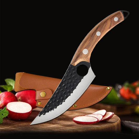 Geschmiedetes Hackmesser – Scharfes Edelstahl Küchenmesser für Fleisch & Fisch, 27,5 cm