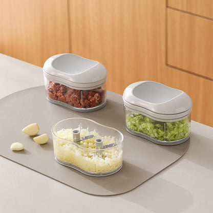Manuelle Knoblauchschneider – Handbetriebene Küchenmaschine für Knoblauch, Ingwer & Gemüse
