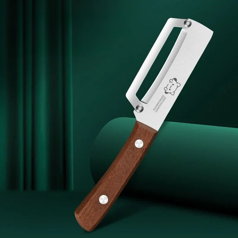 Hochwertiges Schälmesser mit Holzgriff – Obst- und Gemüseschäler, 18,6 cm