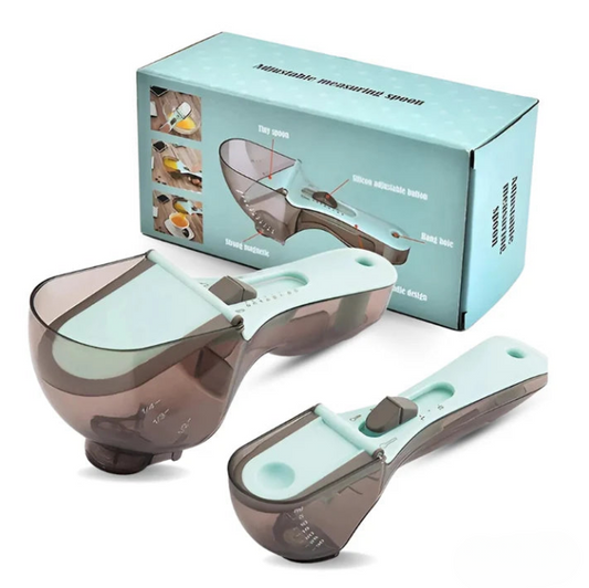 Einstellbares digitales Messlöffel-Set, präzise Messung, 5-in-1 Multifunktion, ideal für Küche und Backen
