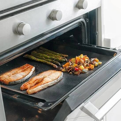 Set of 3 Antihaft Grillmatte, Wiederverwendbar und Hitzebeständig, Für Fleisch, Gemüse und Meeresfrüchte, 33 x 40 cm