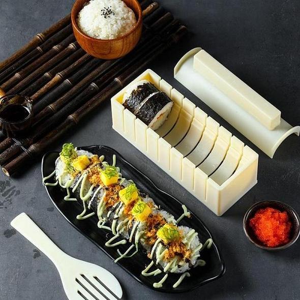 Sushi-Set für Zuhause – Komplettes Set mit Formen, Spatel und Matte für Perfekte Rollen
