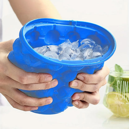 2-in-1 Silikon Eiswürfelform und Eiskübel – Perfekt für Zuhause, Bars & Restaurants
