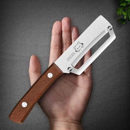 Hochwertiges Schälmesser mit Holzgriff – Obst- und Gemüseschäler, 18,6 cm