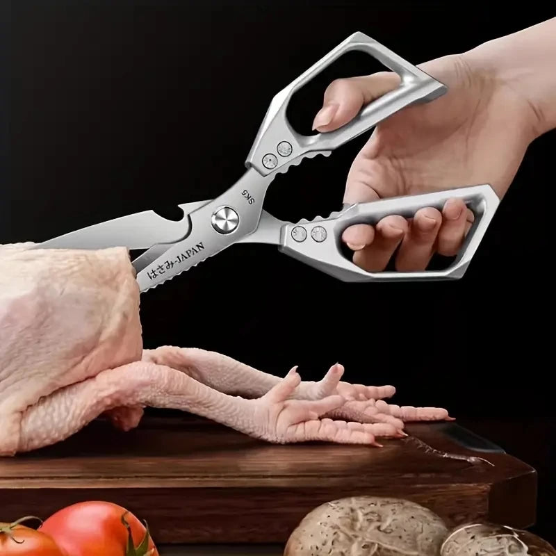 Hochwertige Küchenschere aus Edelstahl – Vielseitige Haushaltsschere für Fleisch, Geflügel und Kräuter
