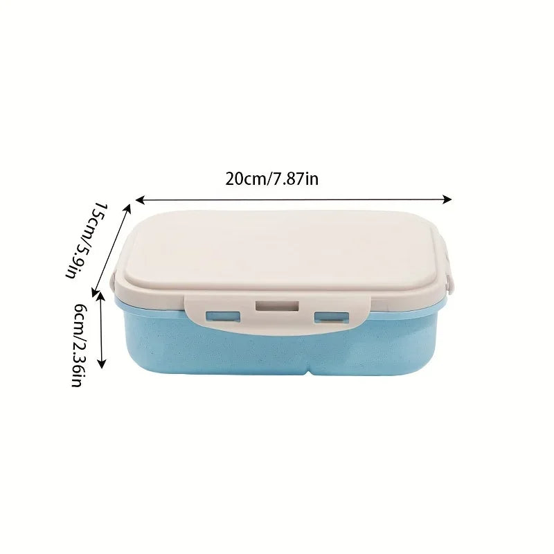 Lunchbox mit Fächern – Bento-Box für Schule, Büro & Kantine – 20x15x6 cm