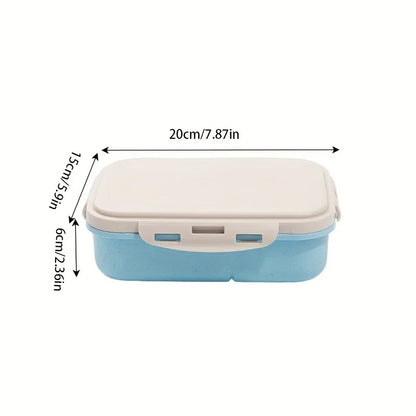 Lunchbox mit Fächern – Bento-Box für Schule, Büro & Kantine – 20x15x6 cm