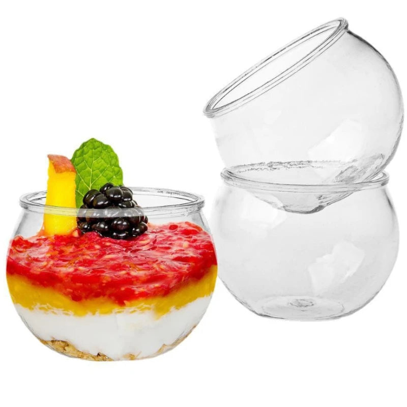 10er-Set transparente Dessertbecher – 120 ml – BPA-frei & wiederverwendbar