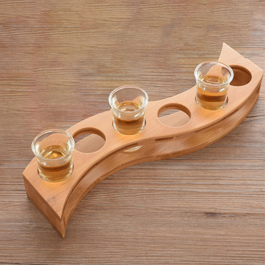 Gläserhalter aus Holz – 6-Loch Design – Organizer für Bar & Küche