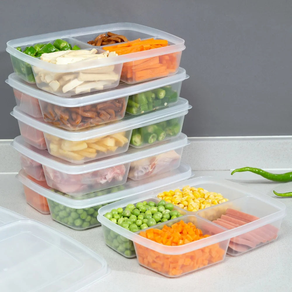 4er-Set transparente Aufbewahrungsboxen für den Kühlschrank – Große Kapazität, mit 4 Fächern, ideal für gefrorenes Fleisch und Lebensmittel