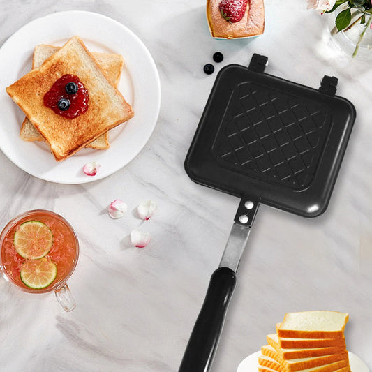 Doppelseitige Sandwichpfanne Antihaft Aluminium – Ideal für Waffeln, Pfannkuchen und gegrillte Sandwiches