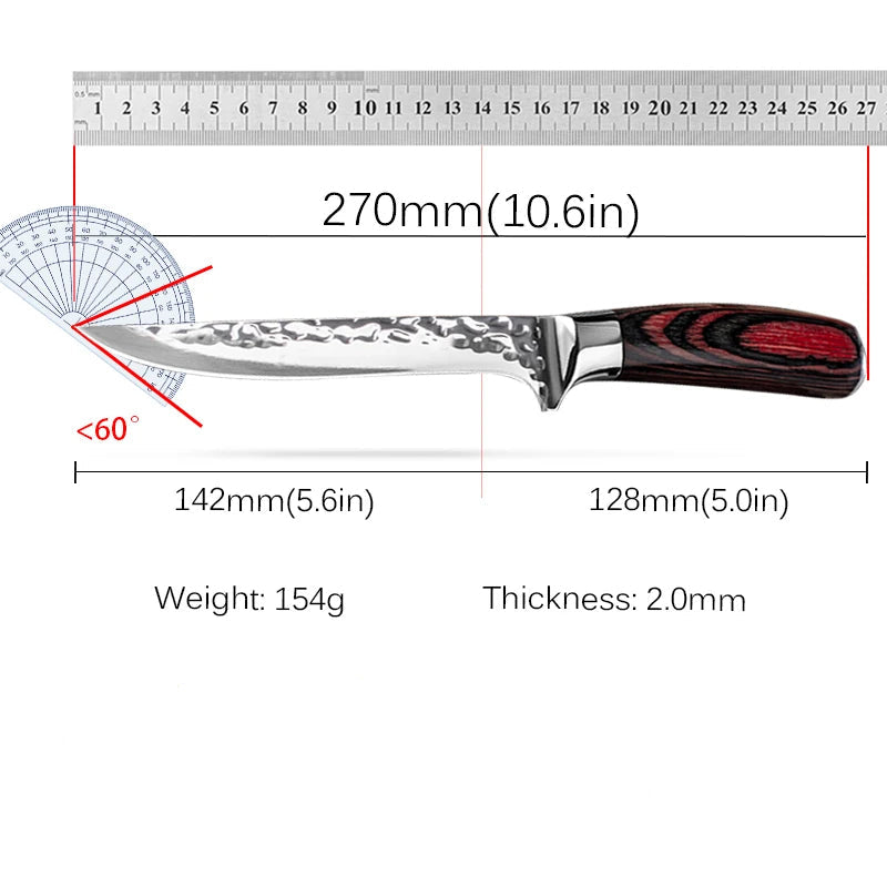 Gesmeed Ausbeinmesser 5,5 Zoll – Edelstahl Küchenmesser für Fleisch, Fisch & Gemüse