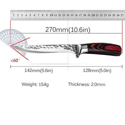 Gesmeed Ausbeinmesser 5,5 Zoll – Edelstahl Küchenmesser für Fleisch, Fisch & Gemüse