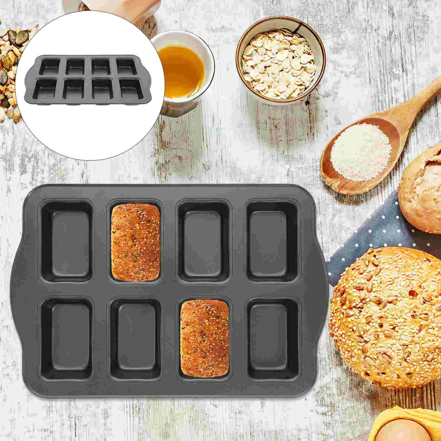 Mini Kastenform Backform aus Kohlenstoffstahl – Antihaft für Brot, Kuchen und Hotdogs