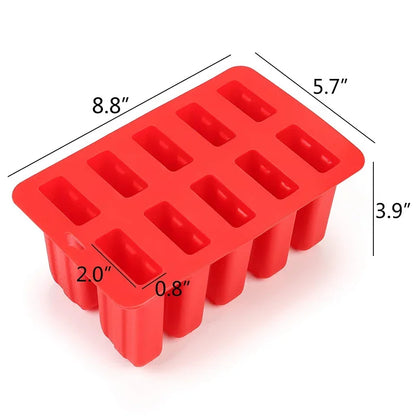Eisformen aus Silikon – 10er Set – Lebensmittelecht & BPA-frei – 8,8 x 5,7 Zoll