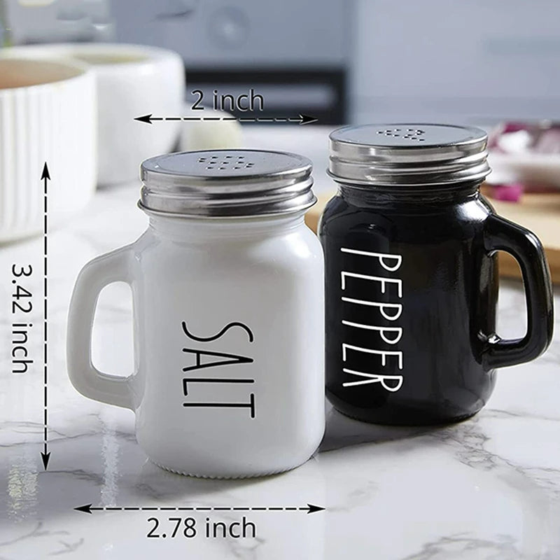 Boerderij Zout- und Pfefferstreuer Set, 4 oz, Schöne Zuckerdose im modernen Landhausstil, Küchenaccessoires