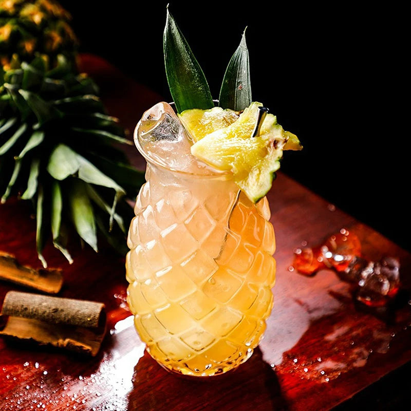 Set von 2 Ananas Cocktailgläsern – Kreative Glasbecher für Cocktails, Wasser und Wein – 480 ml für Zuhause oder Party