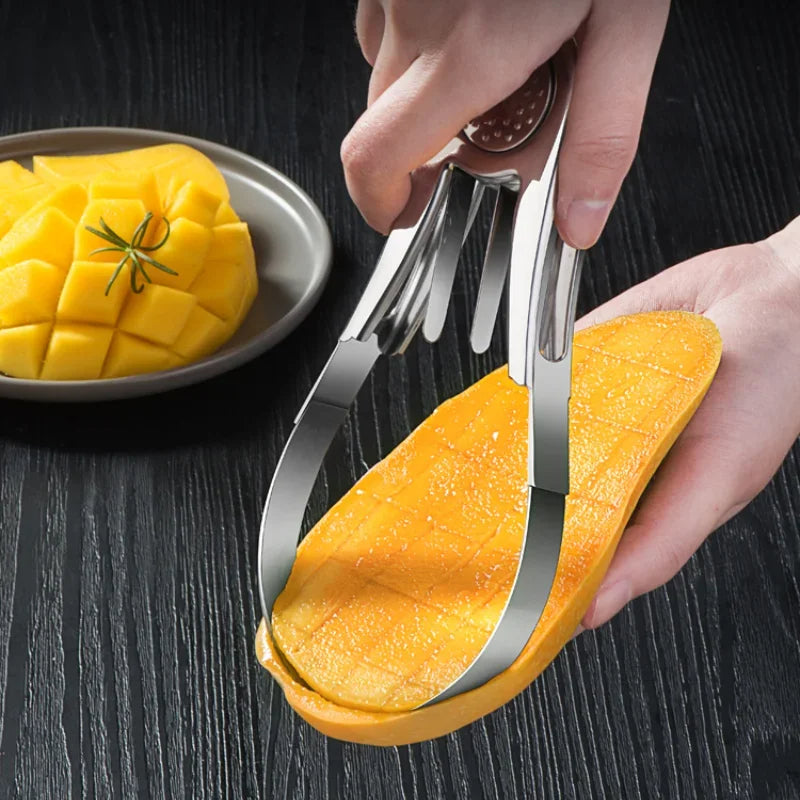 Mango Schneider & Entkerner – 2-in-1 Mango Dunschiller & Fruchtschneider für die Küche