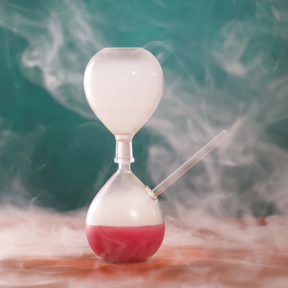 Cocktailglas in Sanduhrform – 300 ml – Handgefertigt aus Borosilikatglas – Mit Trinkhalm