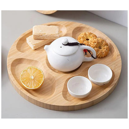 Bambus Snackschale mit 5 Fächern – Ø 20 cm