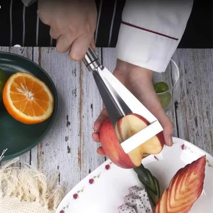 Dreieckiges Obstschneidemesser aus Edelstahl – Präzise Schnitte für Obst- und Gemüse-Dekoration