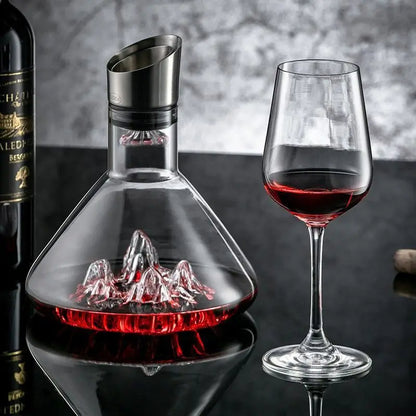 Luxus Whisky Karaffe 1500 ml – Handgefertigte Kristallglas Weinkaraffe, Bleifrei, Verdicktes Design, Perfekt für Bar & Zuhause