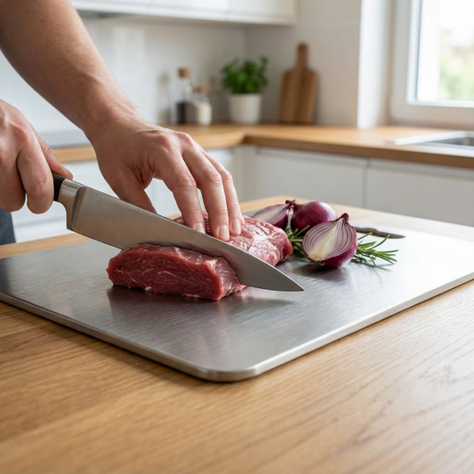 Schneidebrett aus Edelstahl