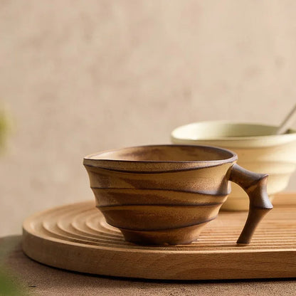 Keramiktasse | Vintage-Design | Wärmespeichernd | Spülmaschinenfest