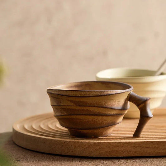 Keramiktasse | Vintage-Design | Wärmespeichernd | Spülmaschinenfest