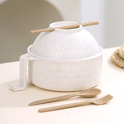 Mikrowellen-Ramen-Schüssel 1200ml – Hitzebeständig, Deckel, Praktisch für Suppe und Nudeln