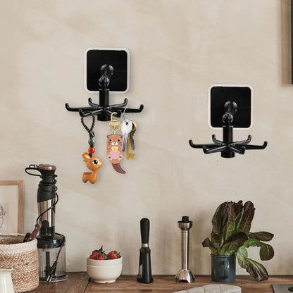 Drehbarer Haken | Selbstklebend | Platzsparend montierbar | ABS Kunststoff