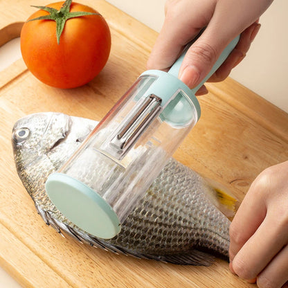 Multifunktionaler Doppelseitiger Schäler mit Fischschuppenentferner – Edelstahl & PP