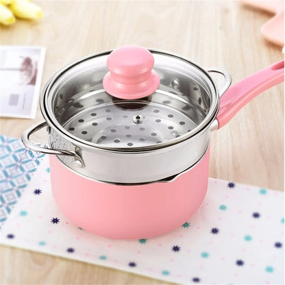 Antihaftbeschichteter Milchtopf mit Edelstahl-Dampfeinsatz, 1,4L, Aluminium