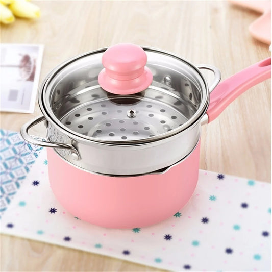 Antihaftbeschichteter Milchtopf mit Edelstahl-Dampfeinsatz, 1,4L, Aluminium