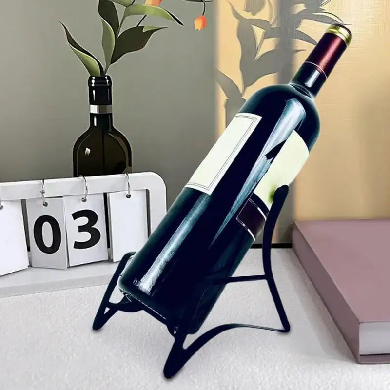 Metall Weinflaschenhalter Stuhl-Design – Platzsparendes Weinregal für Tisch & Vitrine