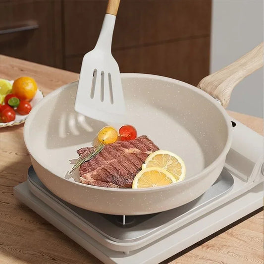 Antihaft Bratpfanne mit Steinbeschichtung – 4L Pfanne aus Aluminium, Granit-Omelettpfanne, nicht toxisch