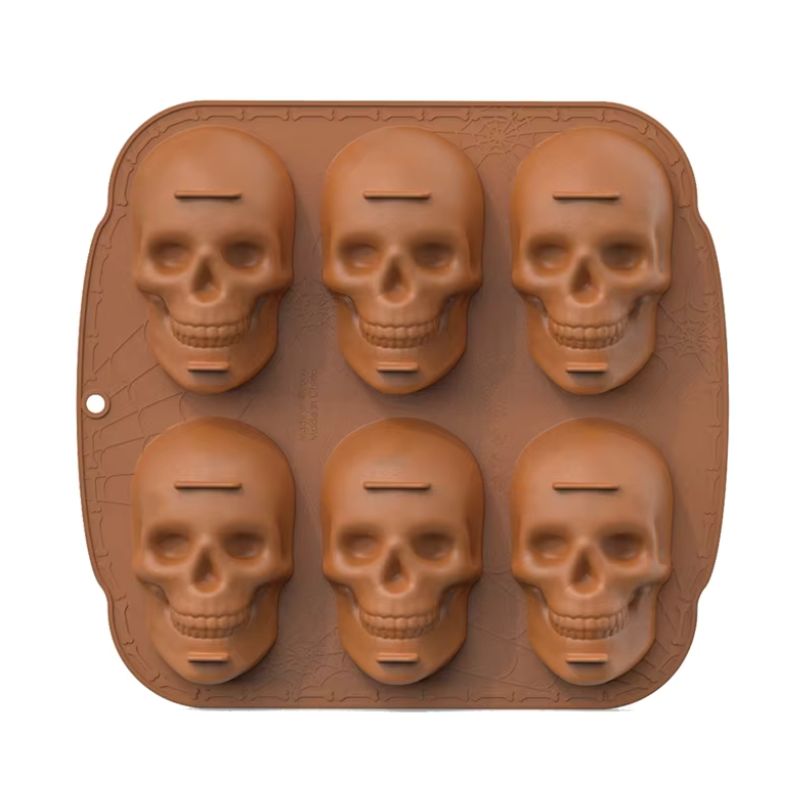 3D Totenkopf Kuchenform Silikon – Halloween Backform für gruselige Leckereien