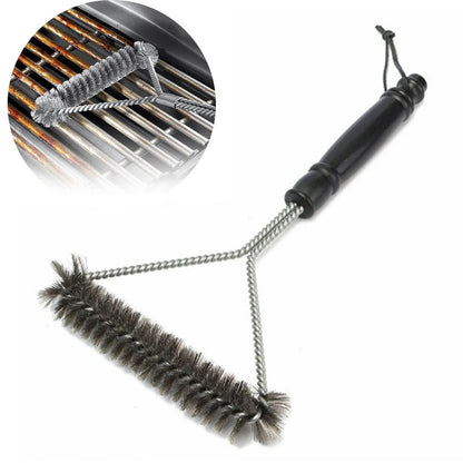2er Set BBQ Reinigungsbürsten – Edelstahlborsten – Hitzebeständig – Antihaft – 30 cm