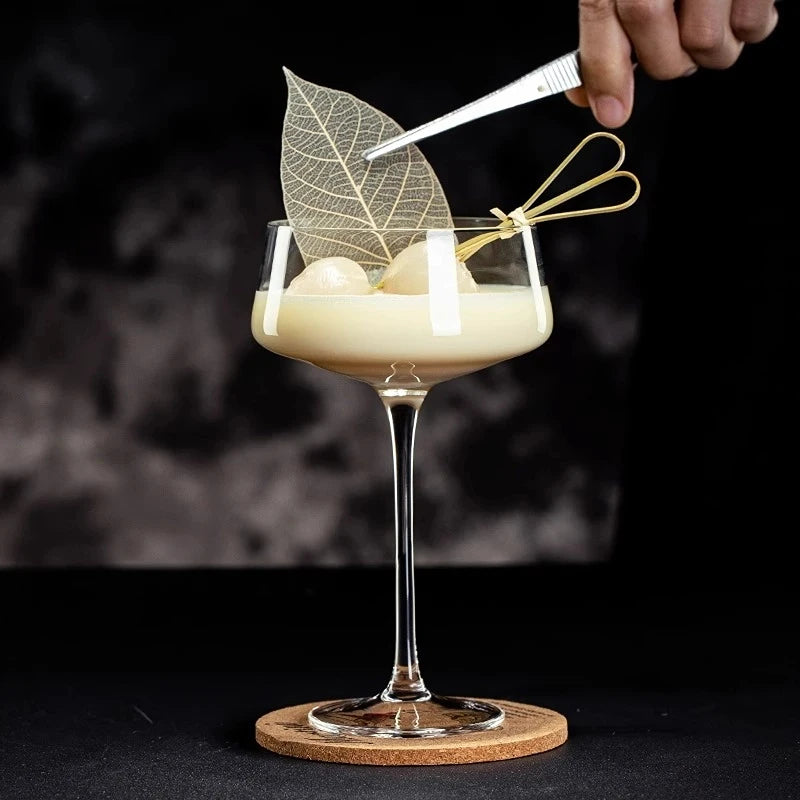 Set aus 2 Cocktailgläsern – Ultradünnes Design – 16,3 x 8,5 cm – Retro Martini- & Weingläser