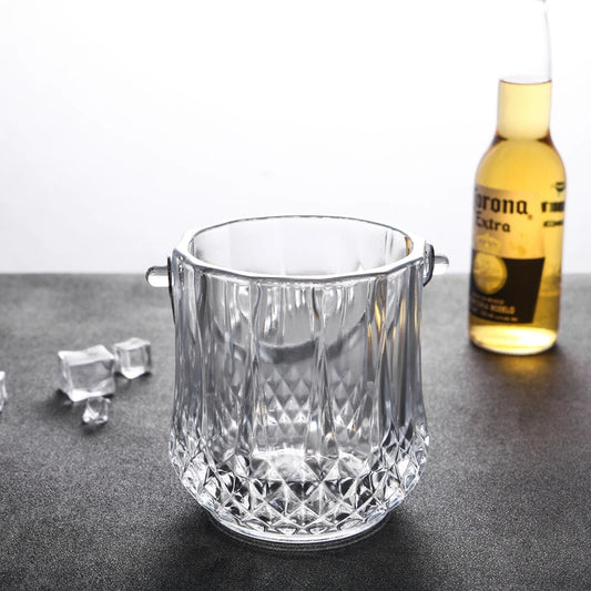 Kristallglas Eiskübel 1L – Langlebiger, transparenter Ice Bucket aus bleifreiem Glas