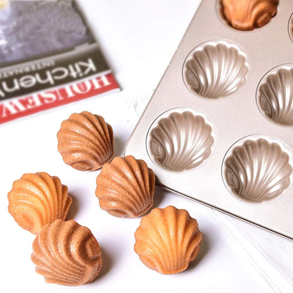 Madeleine Backform 9er Form – Antihaft Kuchenform aus Karbonstahl für perfekte Madeleine-Kekse