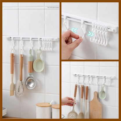 Gleitschienenhaken Edelstahl – 40 cm Länge, 10 Haken, Multifunktional und Platzsparend