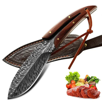 Multifunktionales Küchenmesser aus Kohlenstoffstahl – Outdoor, Camping, Jagd
