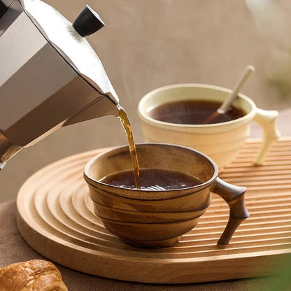 Keramiktasse | Vintage-Design | Wärmespeichernd | Spülmaschinenfest