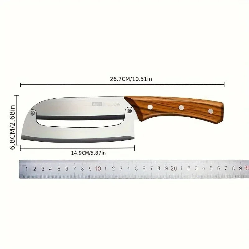 Hochwertiges Edelstahl Schälmesser – Ananasschneider & Gemüseschäler mit Holzgriff