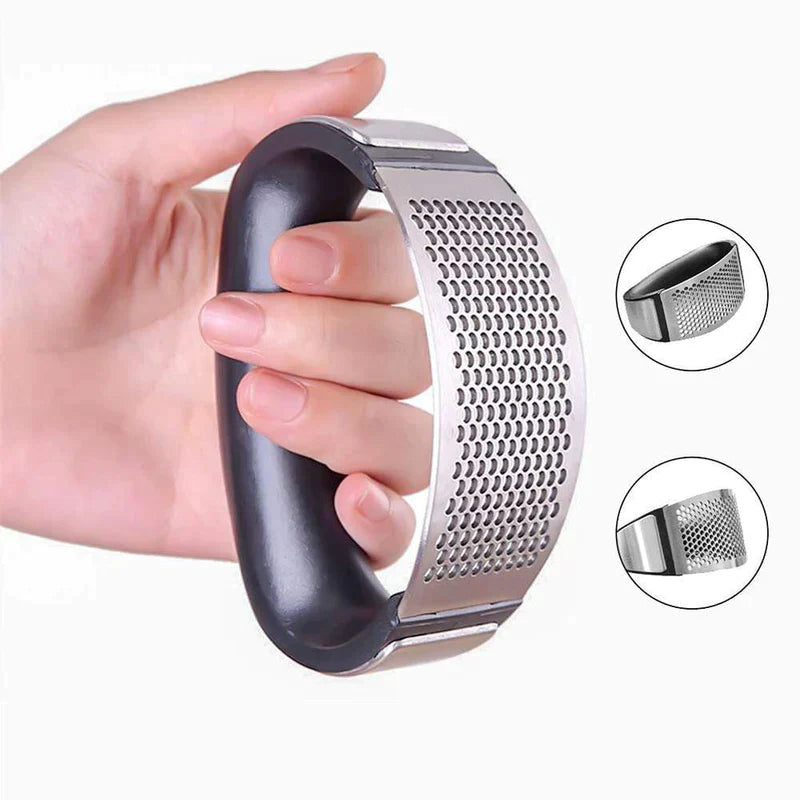 Knoblauchpresse Edelstahl | Ergonomisch & Spülmaschinenfest | Praktische Küchenhilfe