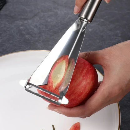 Dreieckiges Obstschneidemesser aus Edelstahl – Präzise Schnitte für Obst- und Gemüse-Dekoration